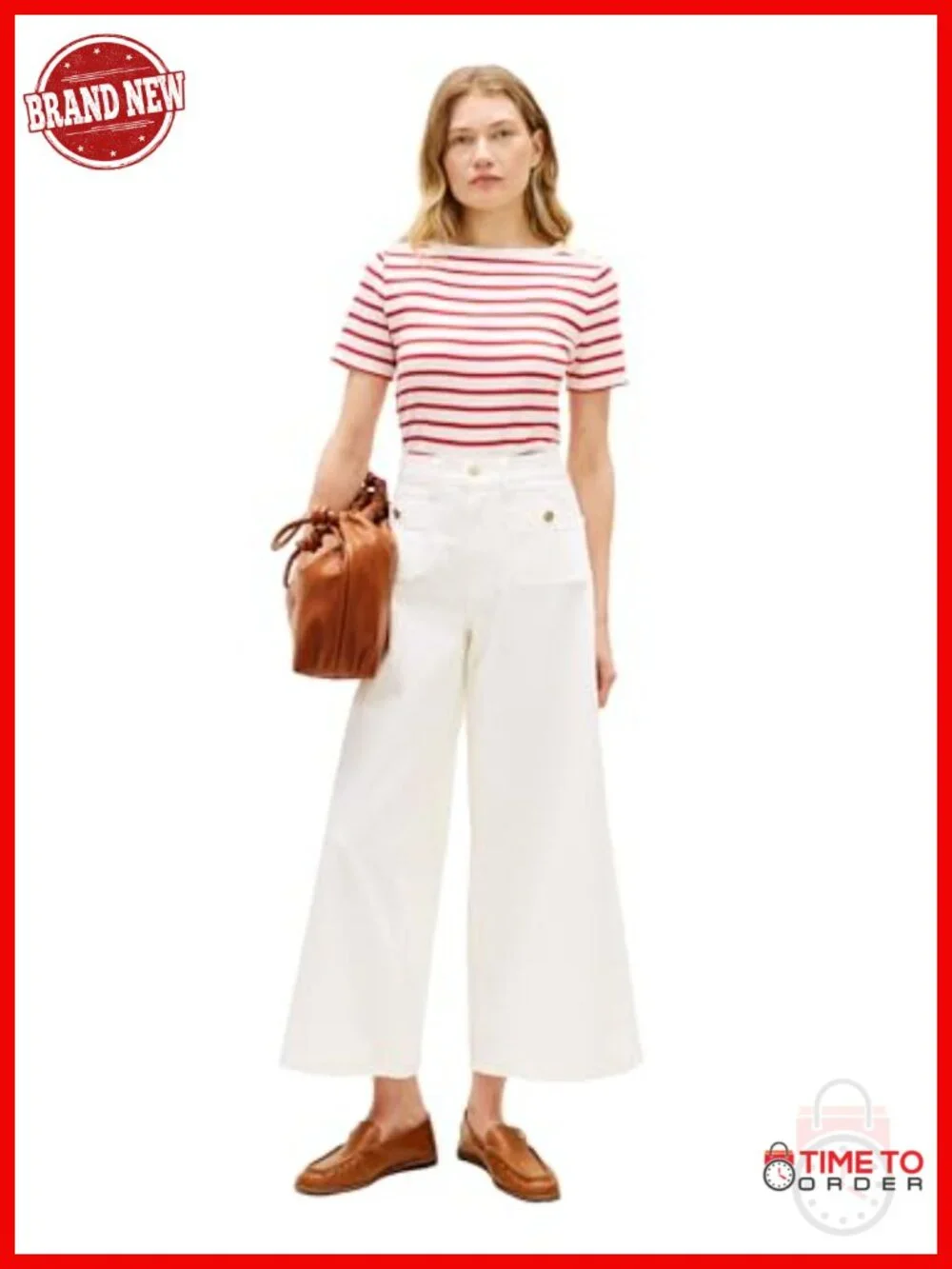 High Rise Wide Leg Jeans with Stretch
